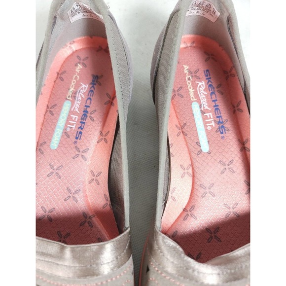 SKECHERS Women Earthfest Repurpose Gray/ Pink Embroidered Flats 49272 (Size 8.5) - Picture 3 of 8